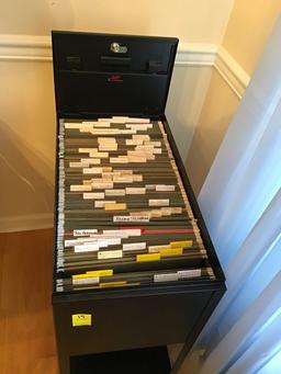 Metal Rolling File Cabinet with Cover by Vertiflex