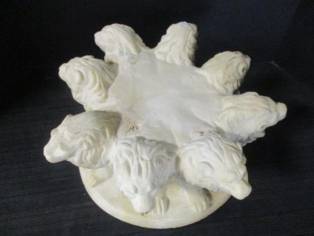 Plaster Lion Planter Riser