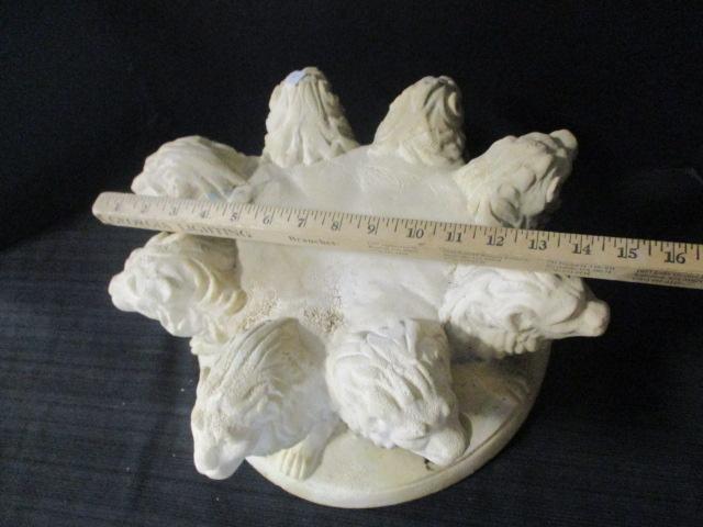 Plaster Lion Planter Riser