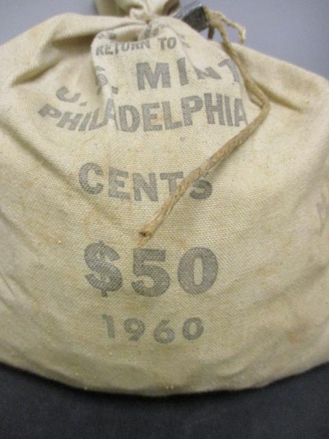 US Mint $50 Bag of Pennies- 1960 Philadelphia