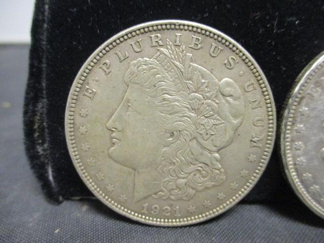 3 Morgan Silver Dollars- 1921, 1921D, 1921S