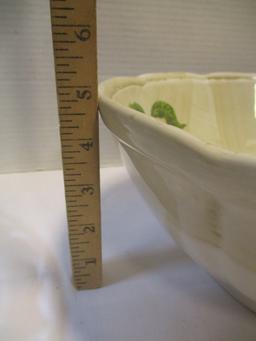 Divided Glass Plate and Ceramic Salad/Pasta Bowl Made in Italy