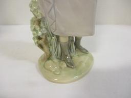 Rare! Retired Lladro Woman with New Hat #5345