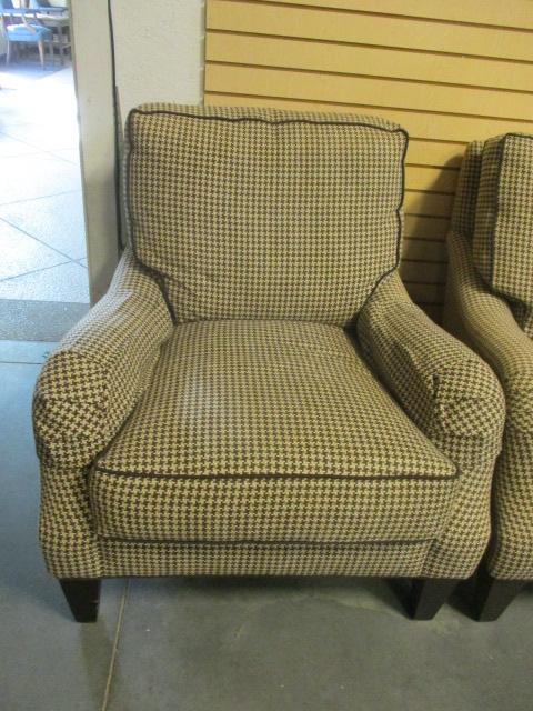 Nice Wesley Hall Upholstered Brown Tone Herringbone Chair