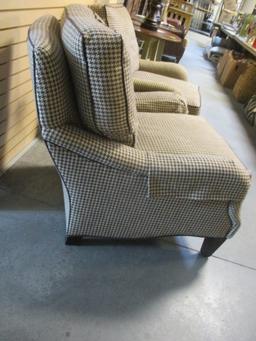 Nice Wesley Hall Upholstered Brown Tone Herringbone Chair