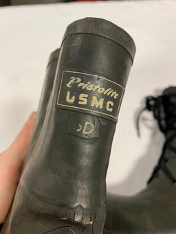 Pair of Bristolite USMS US Mickey Mouse Black Rubber Boots