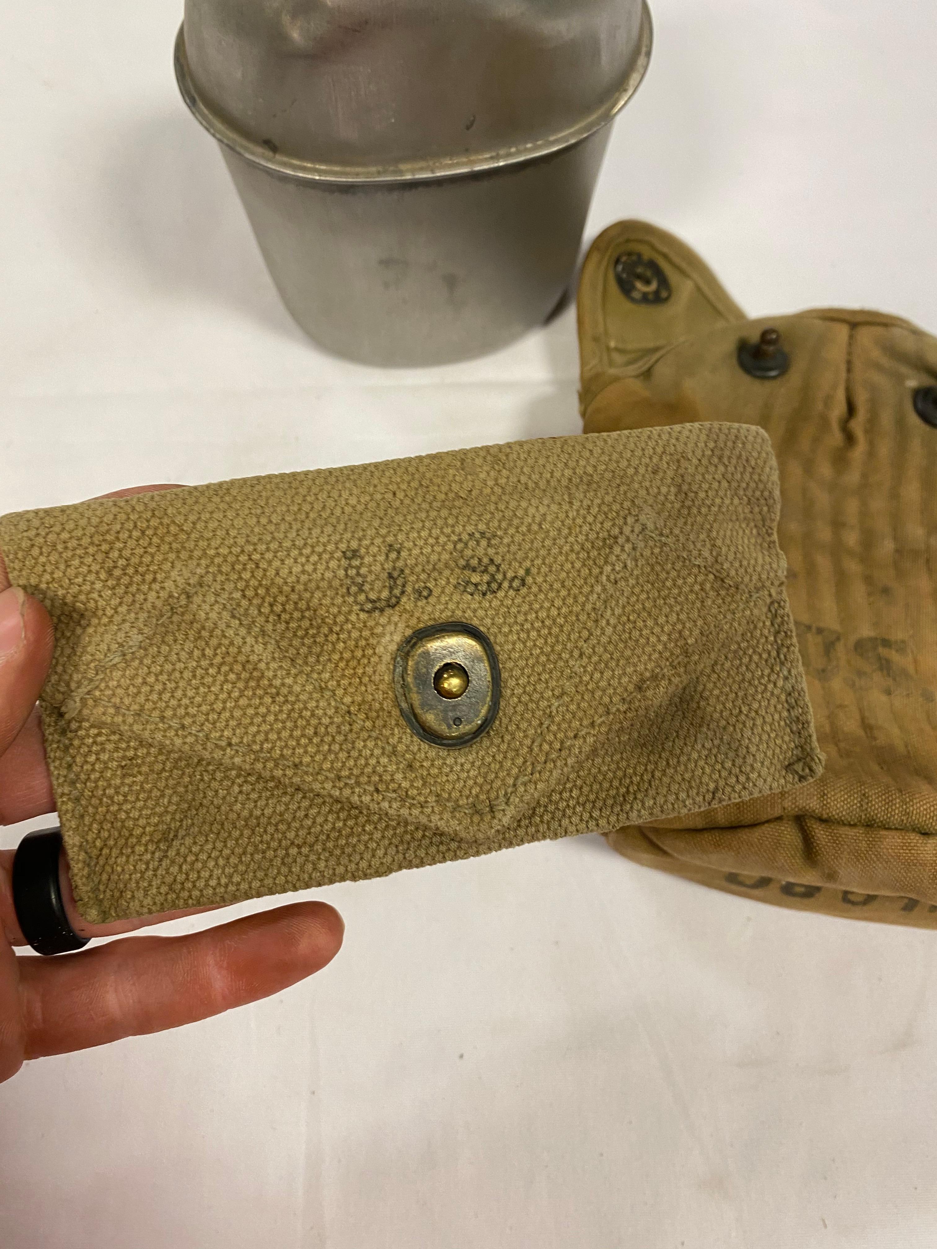 Original WWII US 1942 Canteen and Pouch