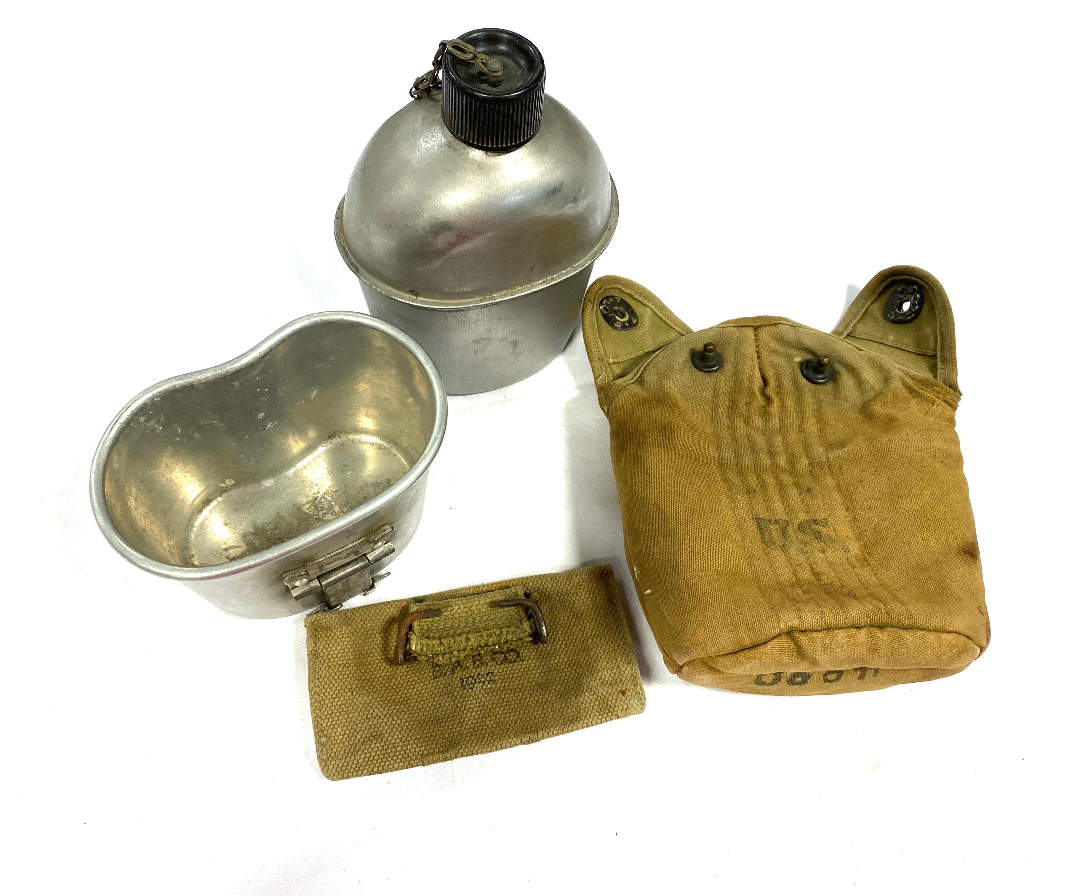 Original WWII US 1942 Canteen and Pouch