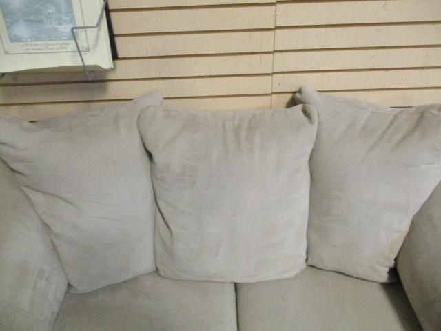 JCH Home Furnishings Ultrasuede Loveseat With Attached Back
