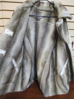 Dennis Basso Reversible Faux Fur/Suede Coat