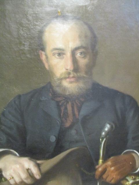 Antique Oil on Canvas Portrait of a Gentleman Dated 1888