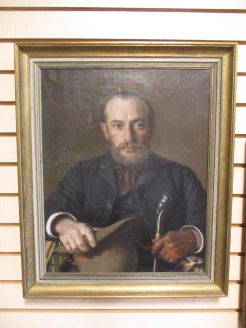 Antique Oil on Canvas Portrait of a Gentleman Dated 1888