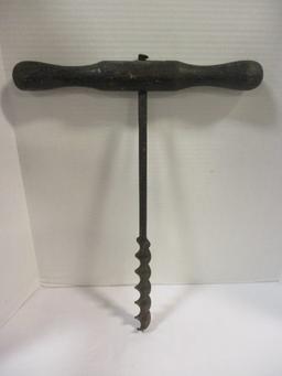 Vintage Barn Beam T Handle Auger Drill