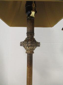 Pair of Candle Stick Buffet Lamps with Black Shades