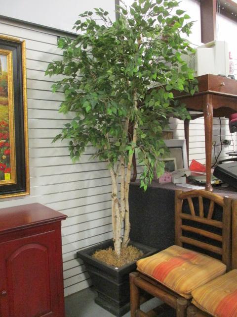 Artificial Birch Tree in Heavy Planter