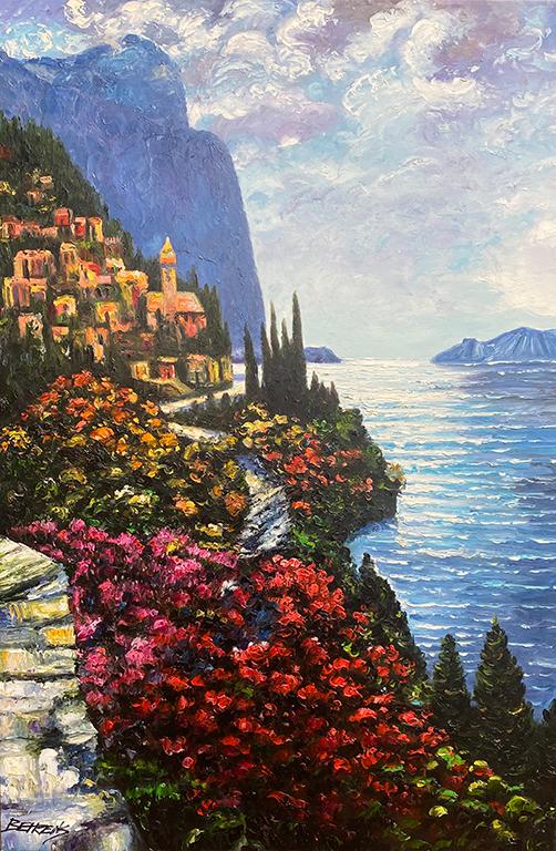 The Road to Amalfi Original on Canvas signed by Howard Behrens