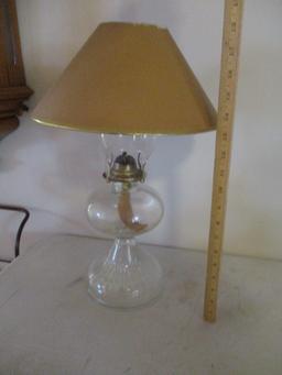 Vintage P&A Oil Lamp with Shade