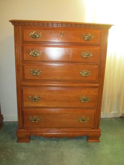 Kincaid Solid Oak Three Over Two Chest