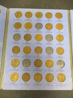 Partial Lincoln Cent Book w/ 63 pennies- 1909-1940