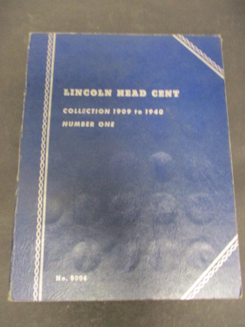 Partial Lincoln Cent Book w/ 63 pennies- 1909-1940