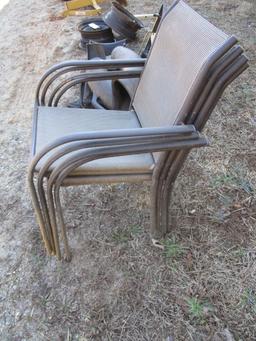 Four Stacking Outdoor Chairs