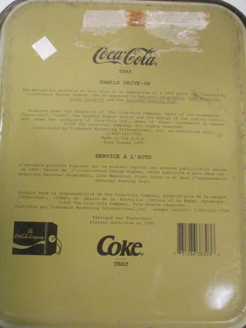 Three Metal Coca-Cola Trays