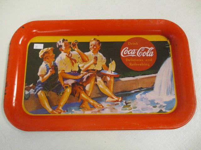 Boys on the Curb 1993 Coca-Cola Metal Tray