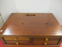 National Cash Register Four Drawer Wood Base