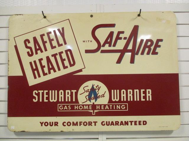 Stewart Warner Saf-Aire Double Sided Sign