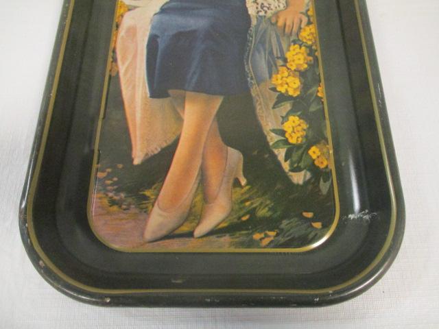 Vintage 1973 Coca-Cola Girl Metal Tray