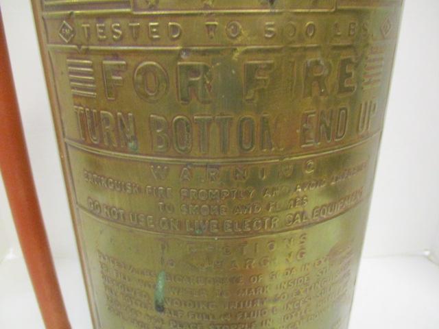 Brass Pyrene Soda-Acid Fire Extinguisher