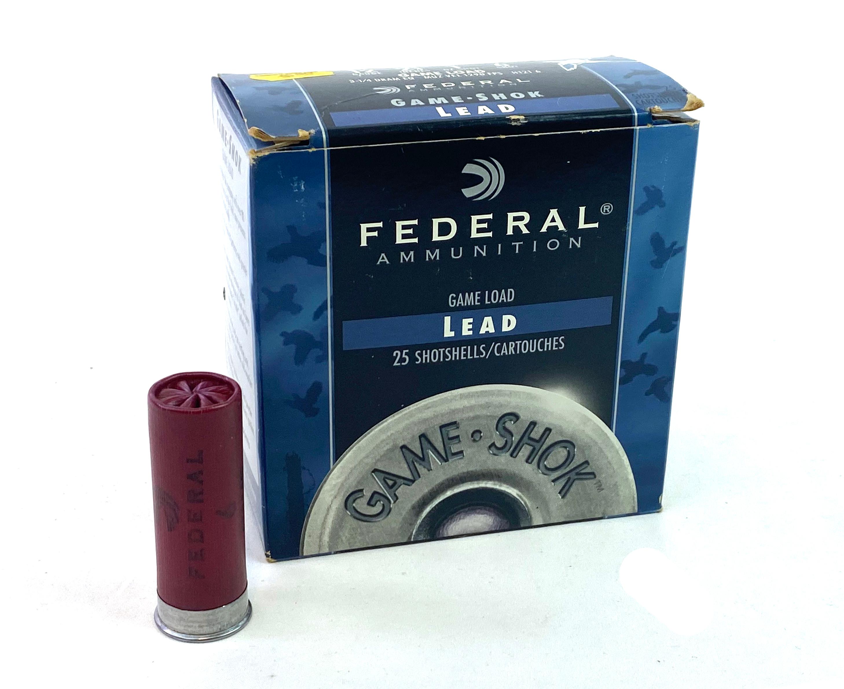 NIB 25rds. 12 GA. Federal Game Shok Lead Game Load 2-3/4" Shotgun Ammunition
