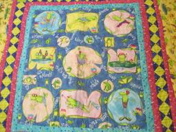 Four Children's Themed Machine Stitched Throws/Mats