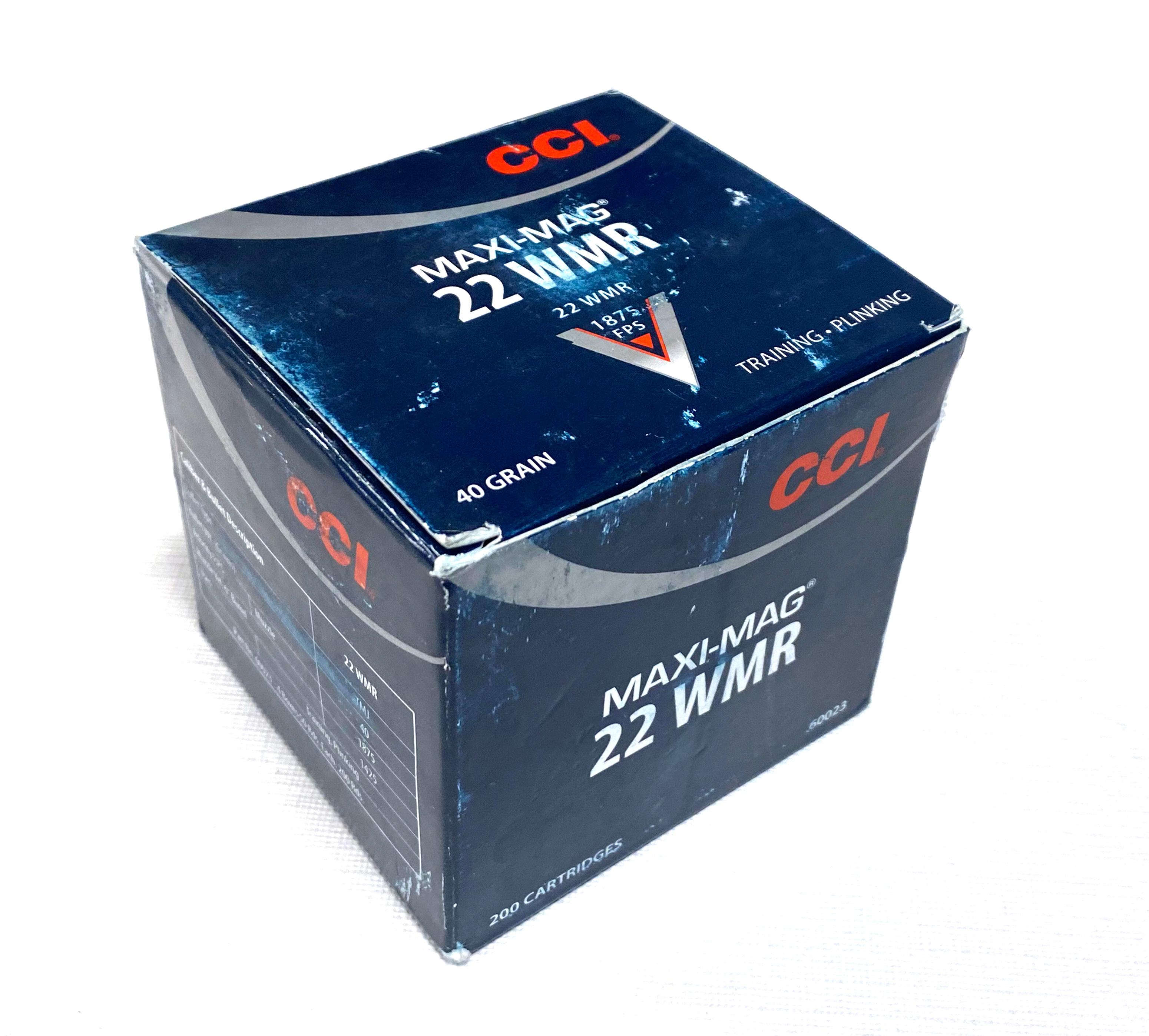 NIB 200rds. of .22 WMR Maxi-Mag CCI Ammunition