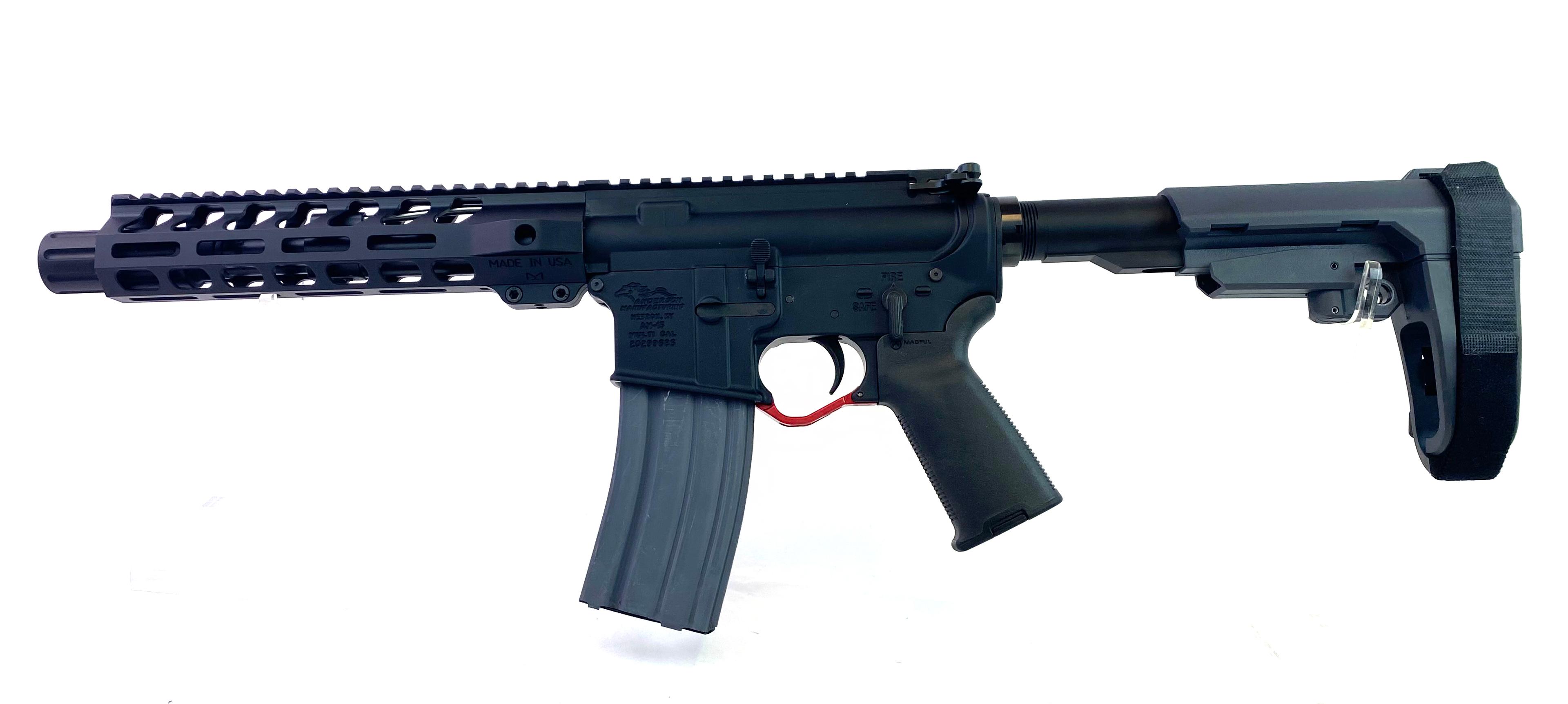 New "Punisher" Anderson Manf. Inc. 300 AAC Blackout Semi-Automatic AR 10.5" Pistol w/ Pistol Brace