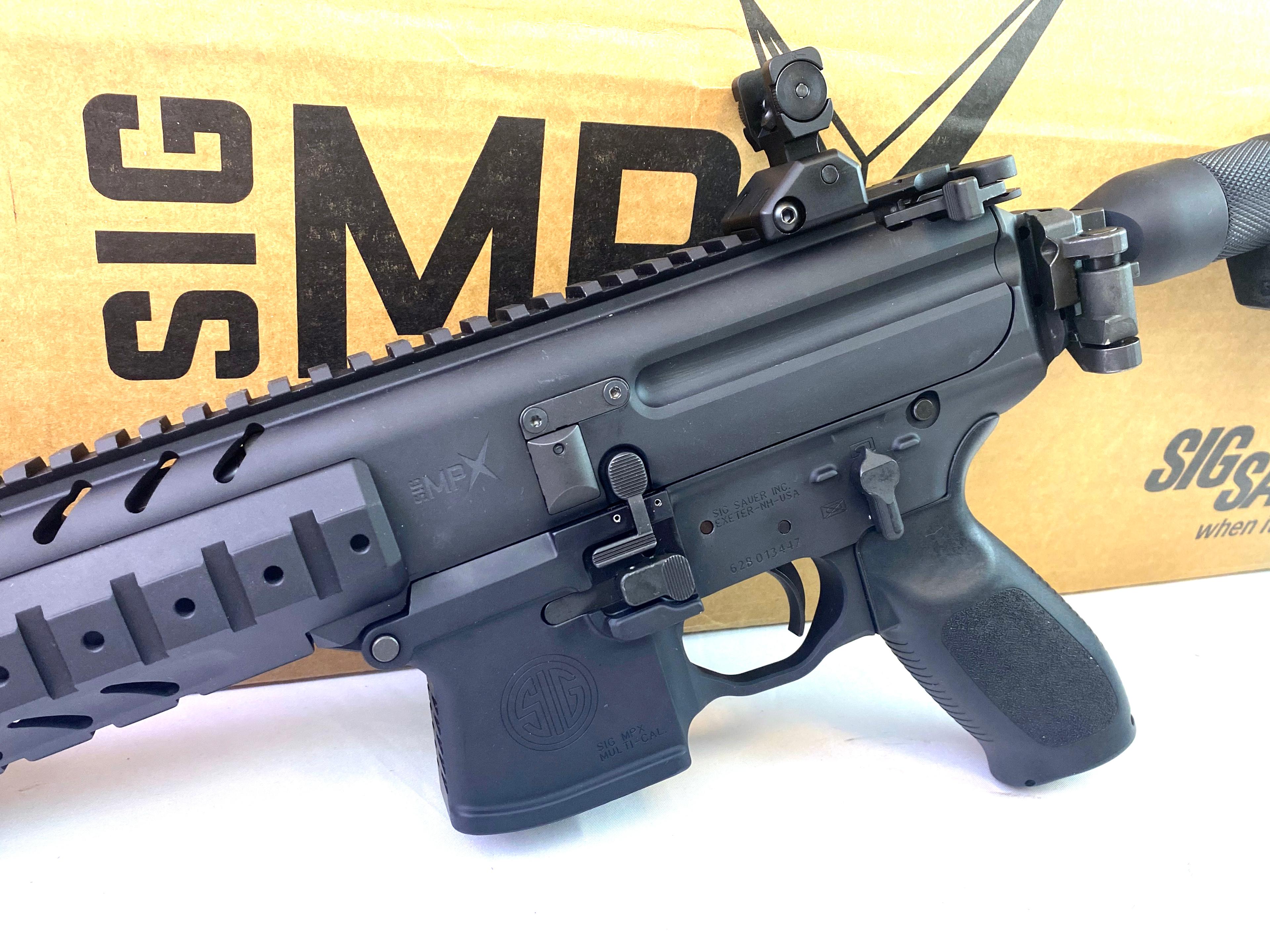 NIB Rare SIG SAUER MPX Folding 9MM Semi-Automatic 8" Pistol with 2 Magazines