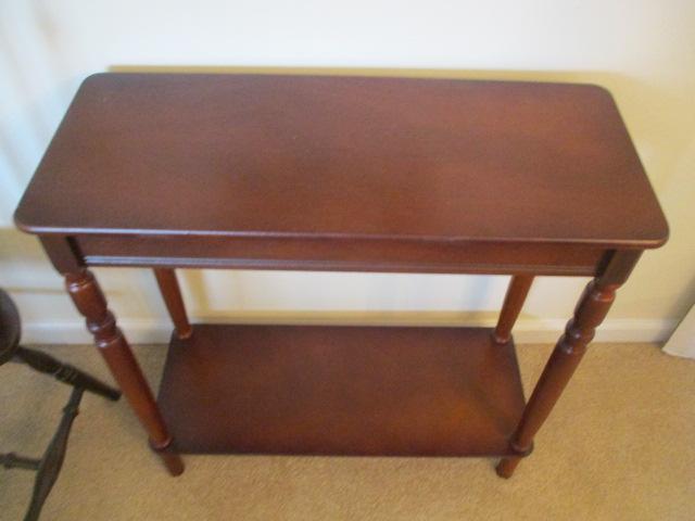 Wood Console Table with Undershelf