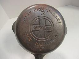 Griswold No. 3 Cast Iron Skillet