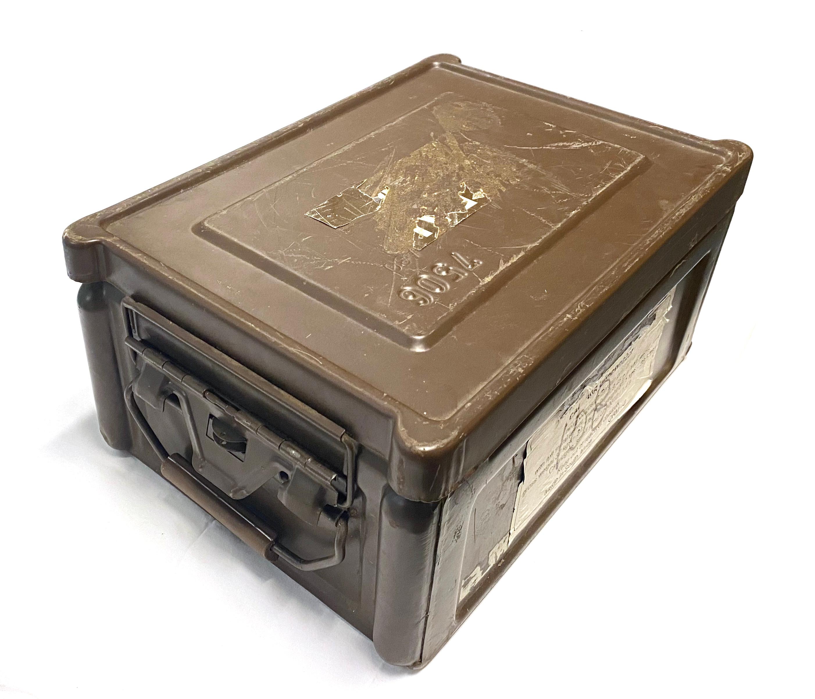 Empty Collectible Original Metal Ammunition Box for South African 7.62x51mm (.308 Win) Battle Packs