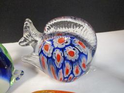 Eight Art Glass Tropical Fish