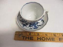 Six Blue Danube Demitasse Cups/Saucers