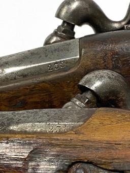 Rare! Matching Pair of French 1842 Gendarmerie St. Etienne Percussion Pistols