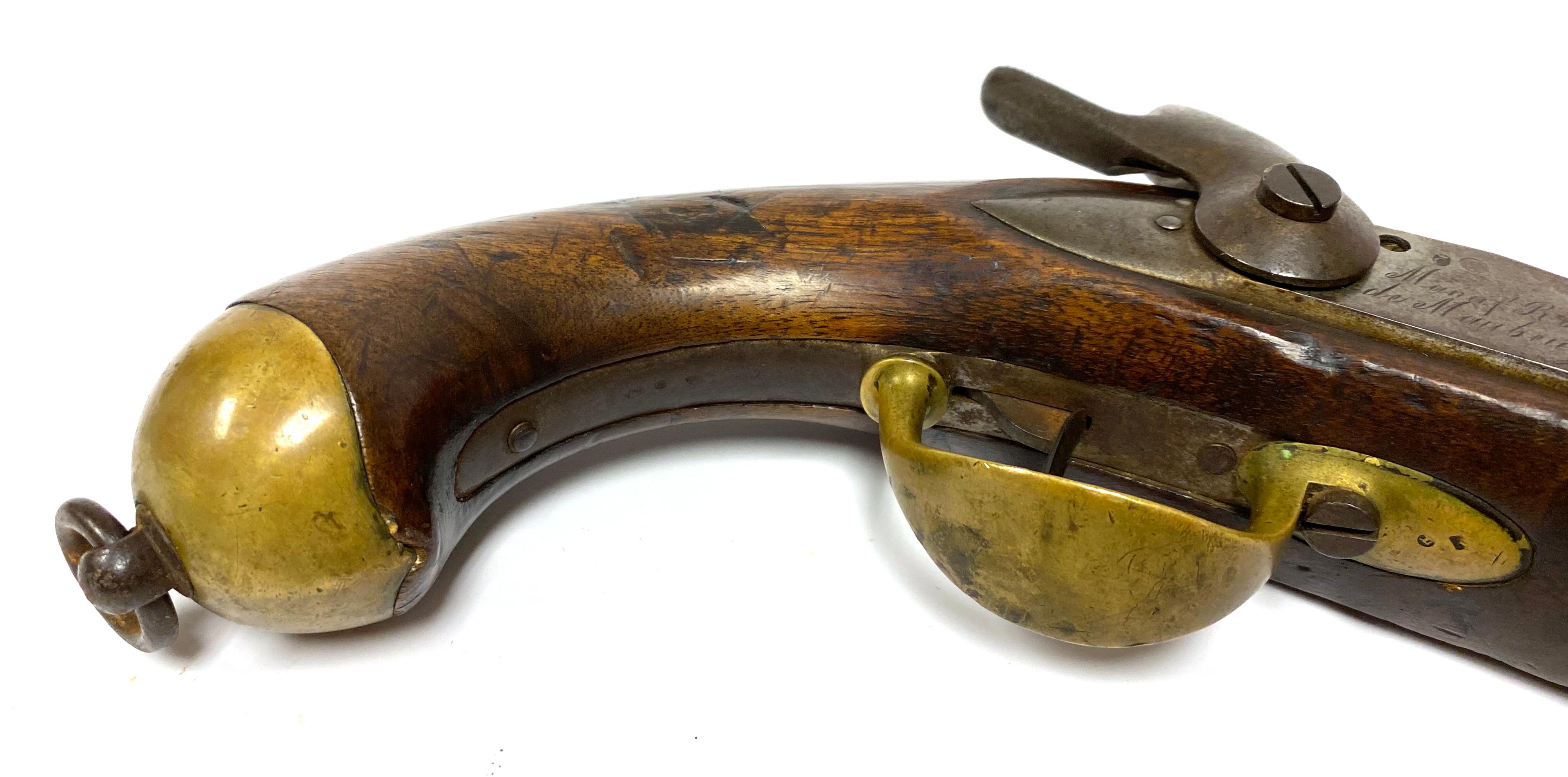 French Military Maubeuge Arsenal Model 1822 Percussion Service Pistol