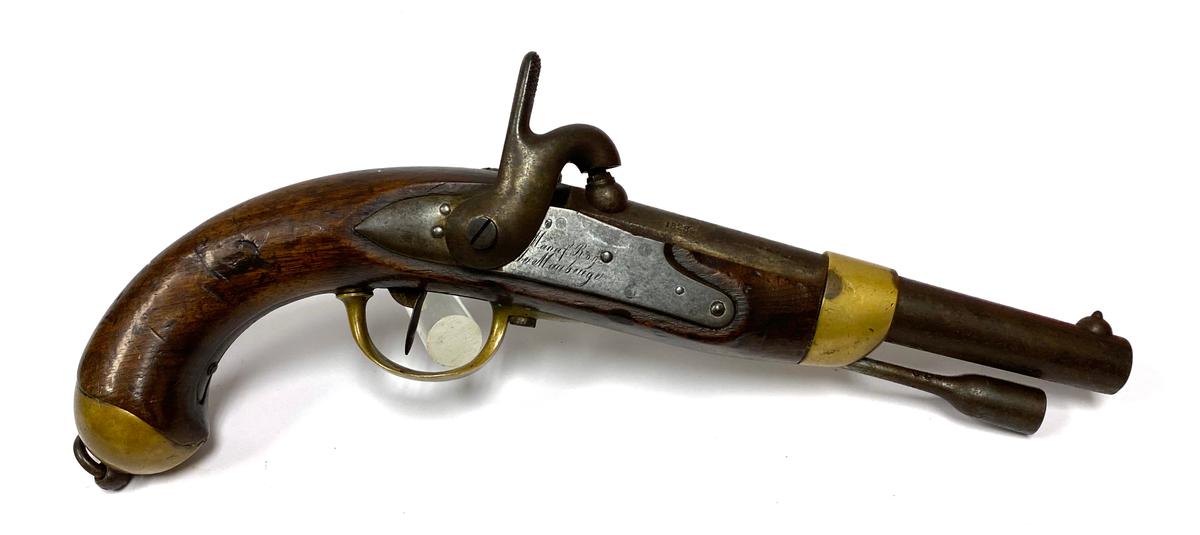 French Military Maubeuge Arsenal Model 1822 Percussion Service Pistol