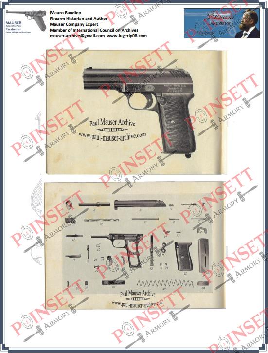 Extraordinarily RARE Experimental Prototype Josef Nickl Patent Mauser M1916/22 9MM Pistol