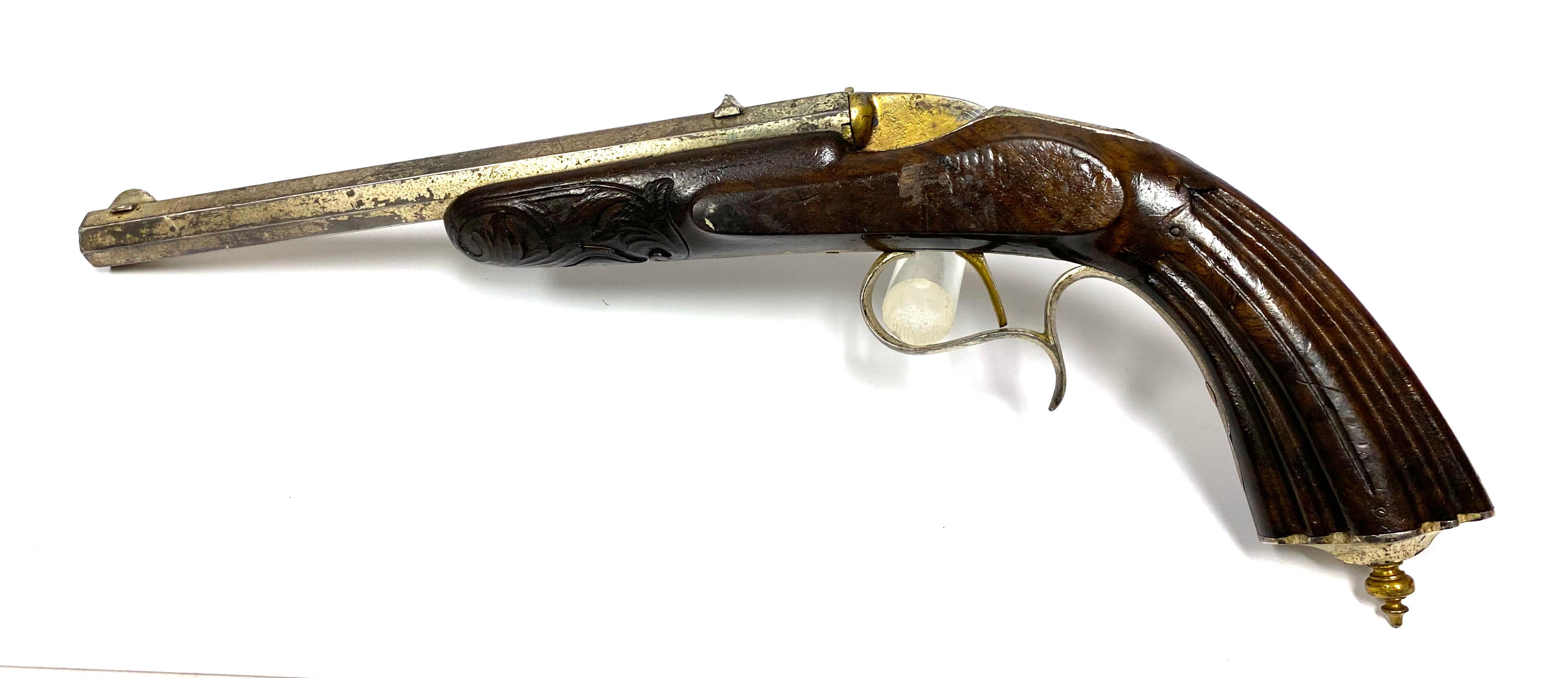 19th Century Belgian Rolling Block Flobert Parlor Pistol