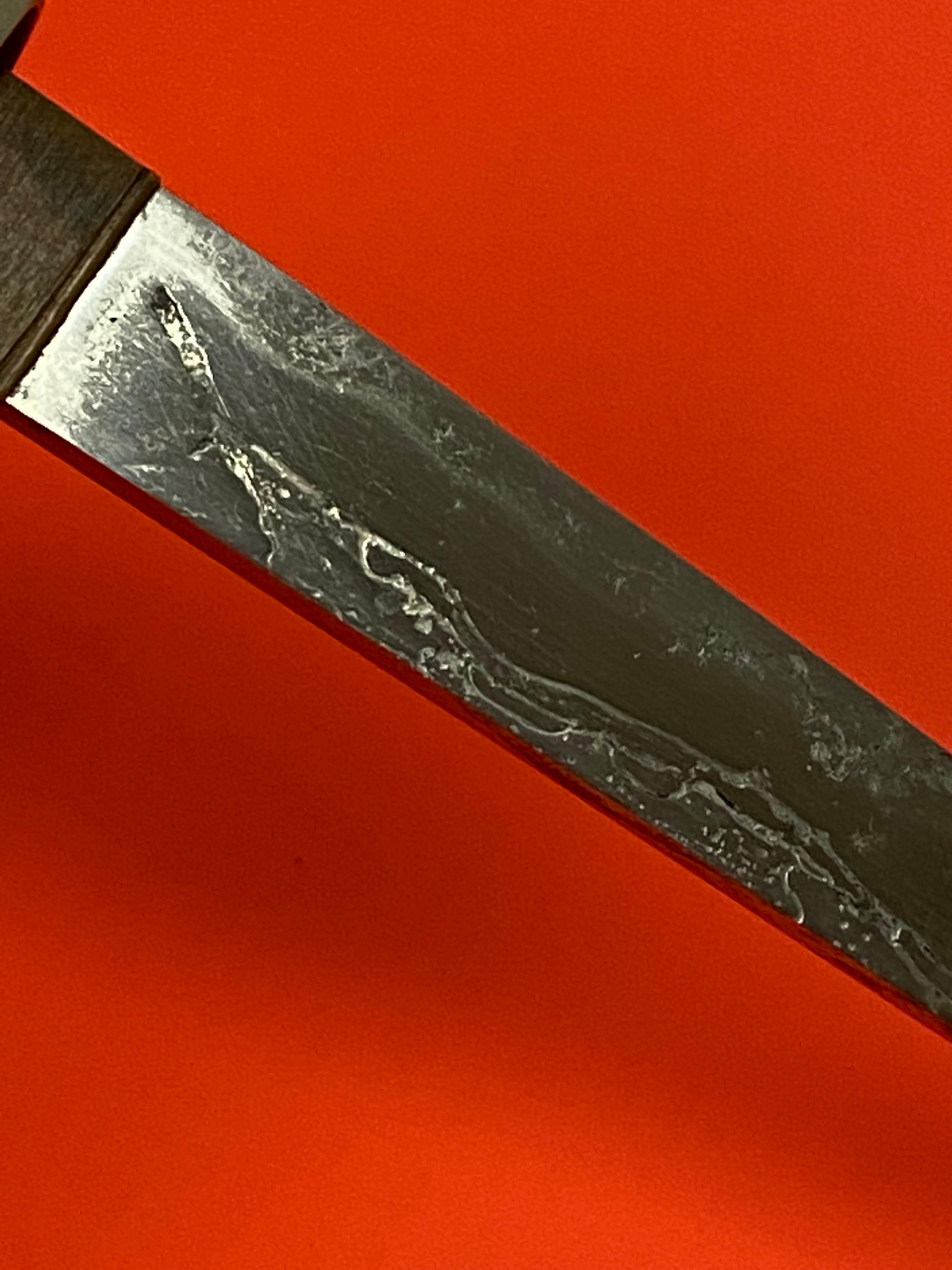 Japanese Scrimshaw Bone Tanto with Hamon