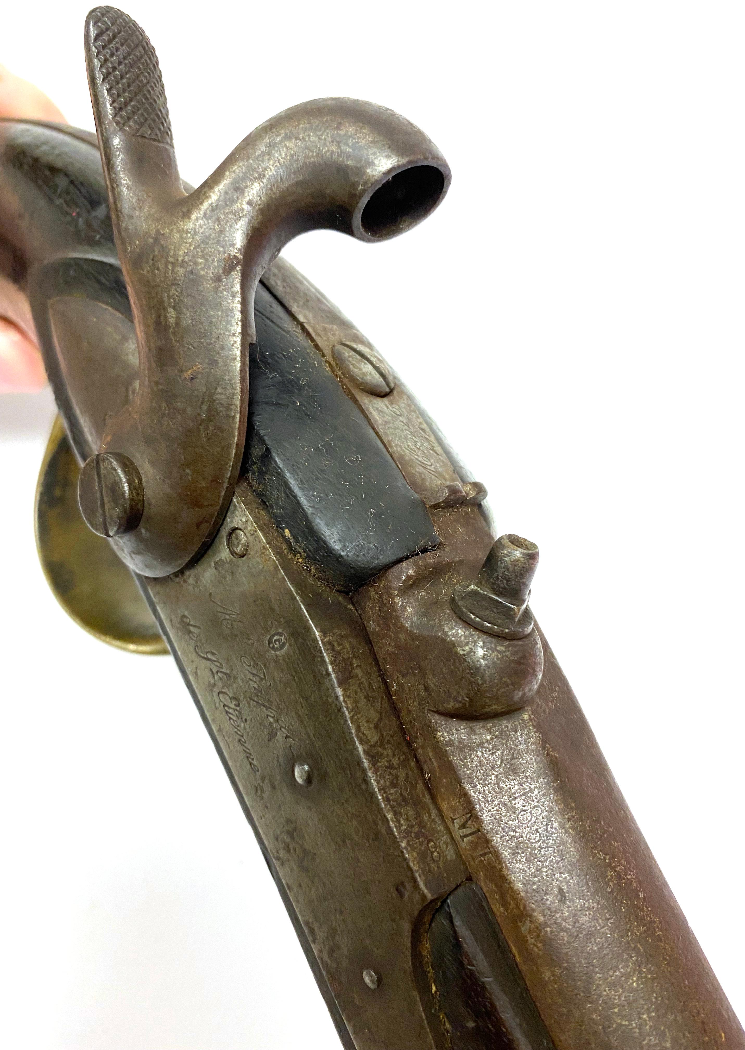 Original French Model 1822 T BIS Percussion Cavalry Pistol by St. Etienne