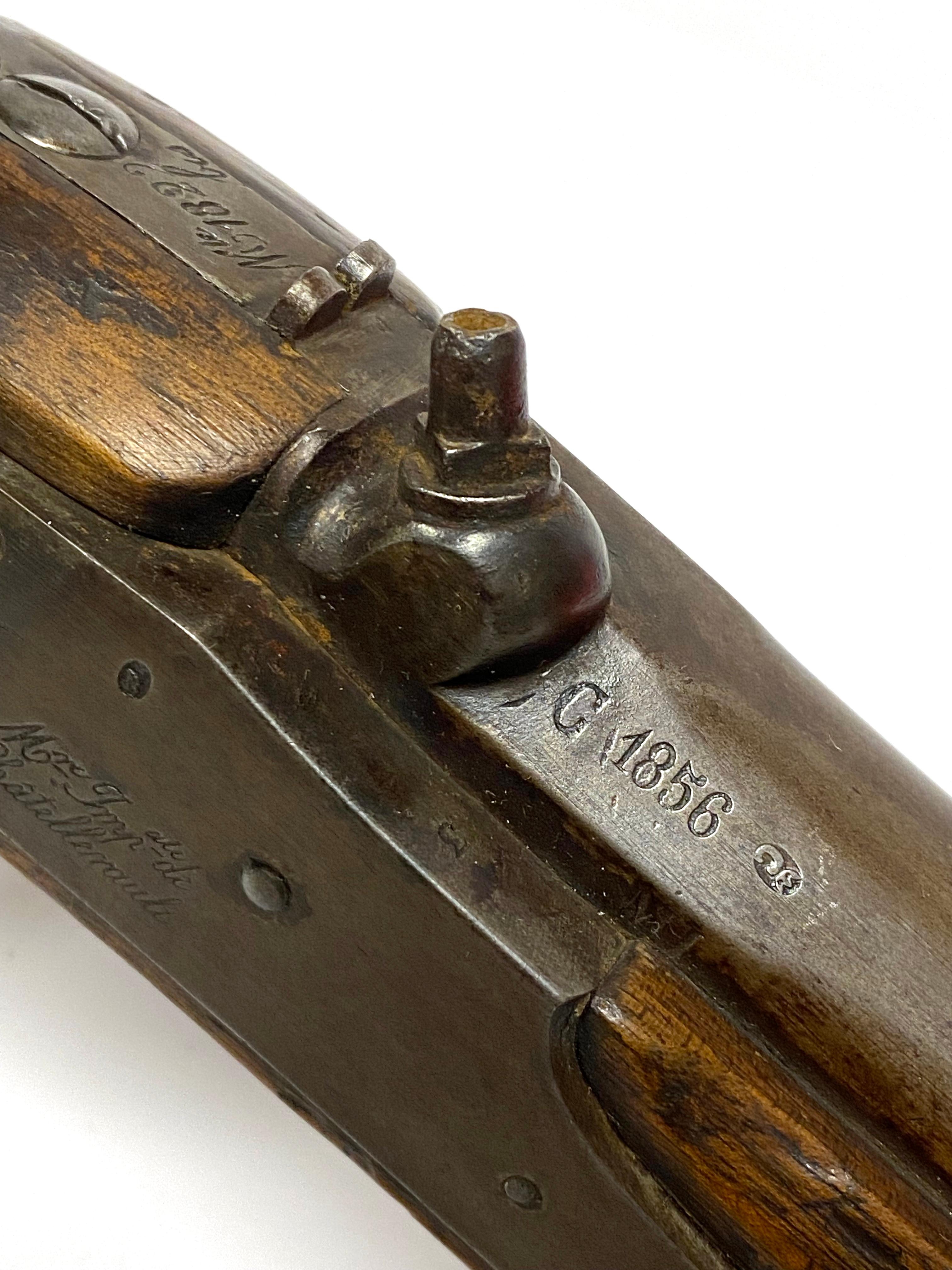 Exceptional 1856 French Model 1822 T BIS Percussion Cavalry Pistol by Chatellerault Arsenal