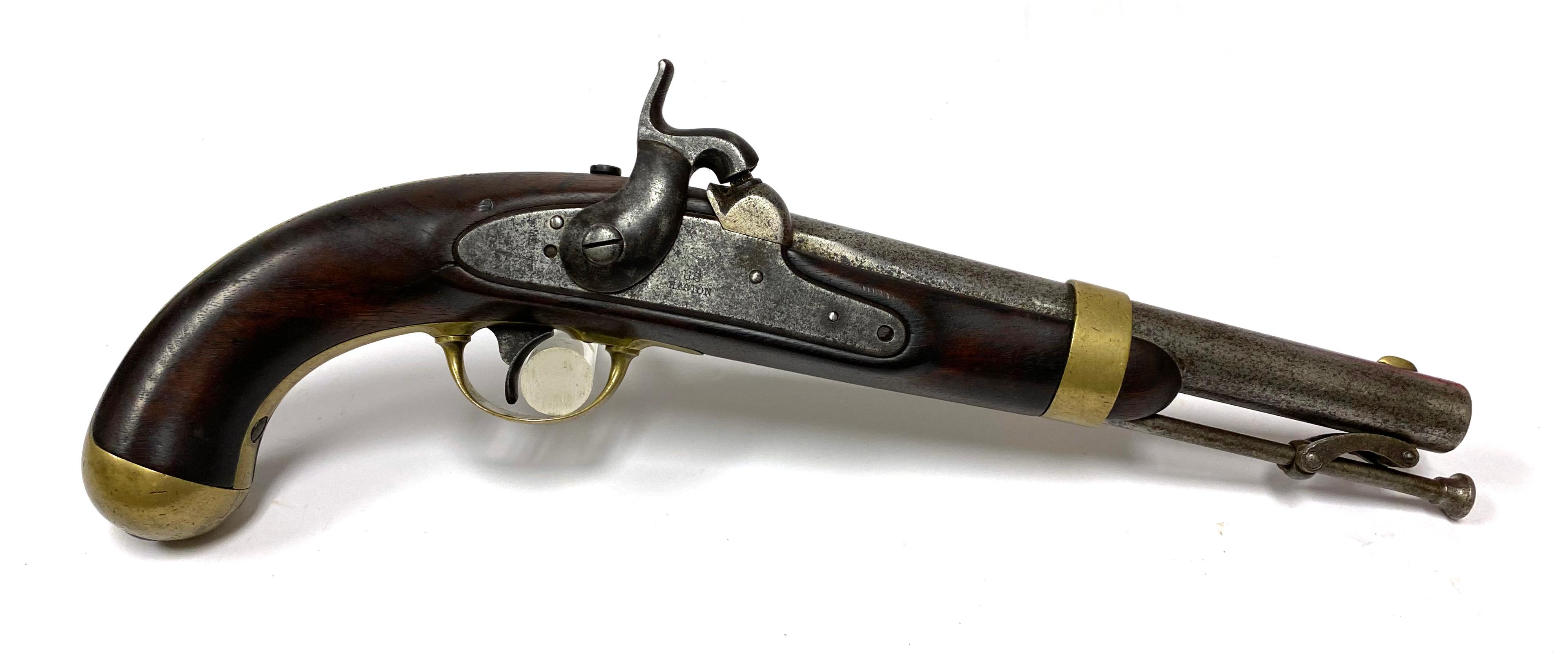 Original U.S. Civil War Era M-1842 Cavalry Percussion Pistol by H. Aston & Co. - dated 1850